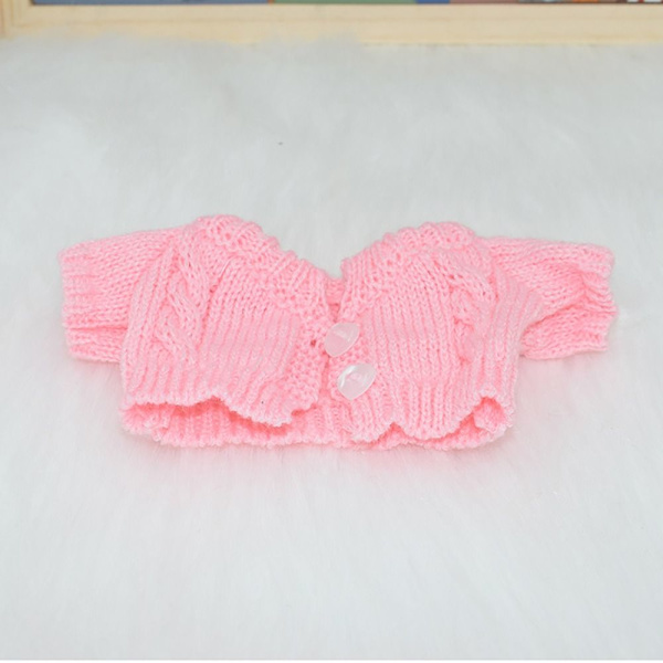 20cm Dukker Klær Mini Genser Cardigan ROSA pink