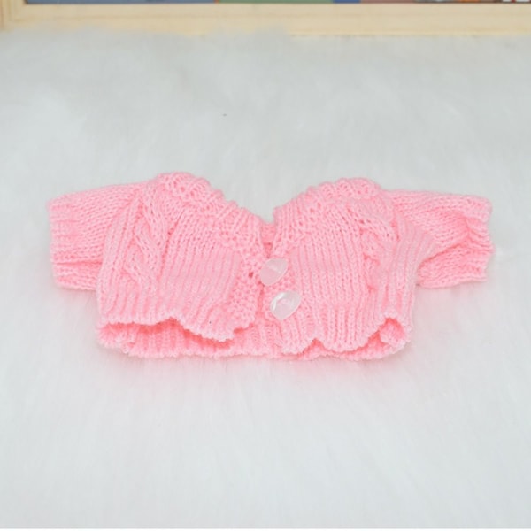 20cm Dukker Tøj Mini Sweater Cardigan PINK pink