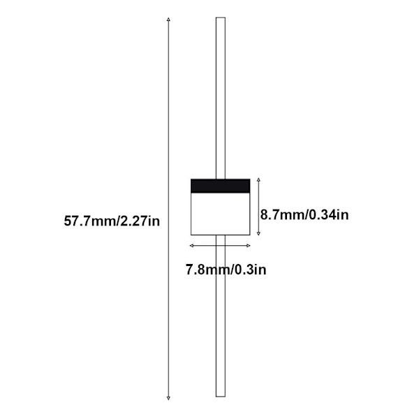 50 stk likeretterdiodedeler Elektrisk aksial likeretterdiode