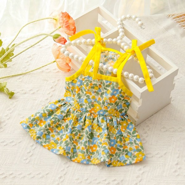 Pet Dress Suspender Nederdel GUL M Yellow M