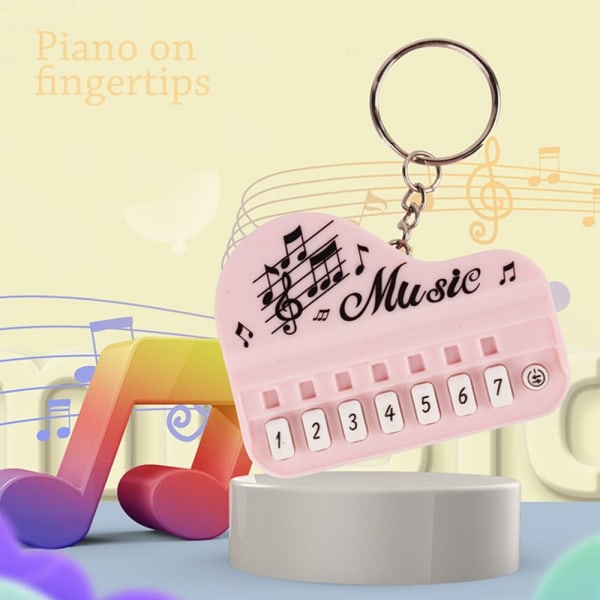 Piano Nøglering Elektronisk Keyboard Keychai PINK PINK Pink