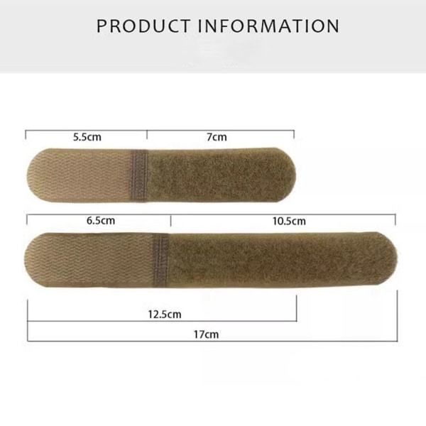 2stk/pakk Tactical Molle Ties Buntebånd KHAKI 12CM Khaki 12cm