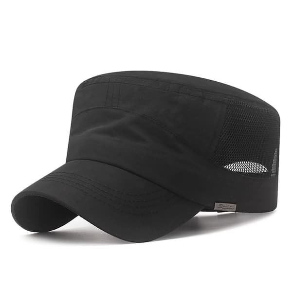 Militær Cap Flat Top Caps SVART black