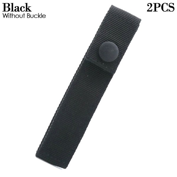 2st Hängande Webbing Spänne Vandring Klätterkarbin SVART Black Without Buckle-Without Buckle