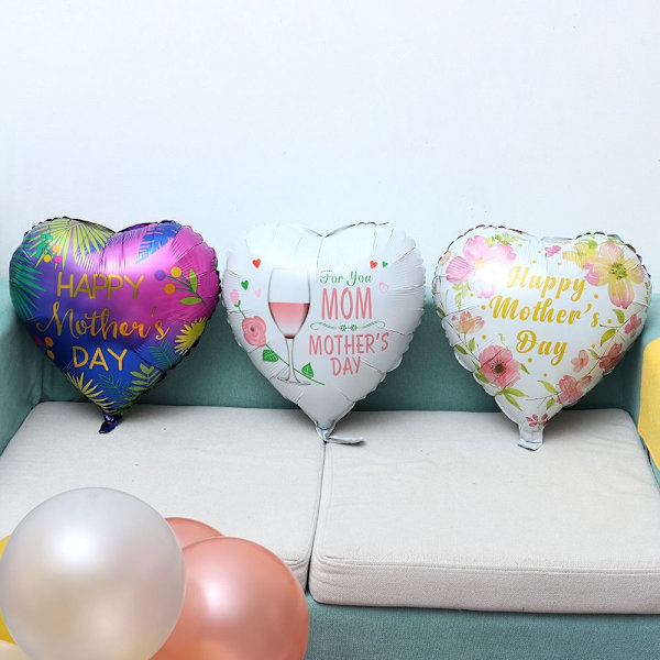 Glædelig Mors Dag Folie Helium Balloner C C C
