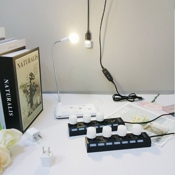 Mini USB Natlys Lille LED Pære GUL LYS GUL LYS yellow light