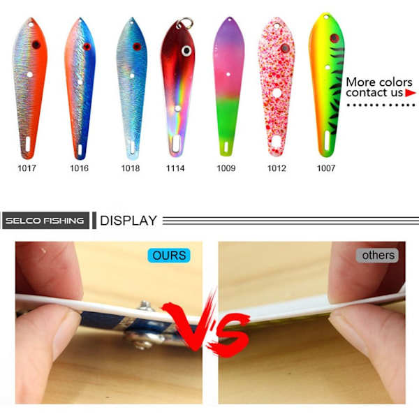 5 cm 7,5 cm 9 cm 10 cm Fiskedragssked Spinner 7,5 cm 7,5 cm 7.5CM