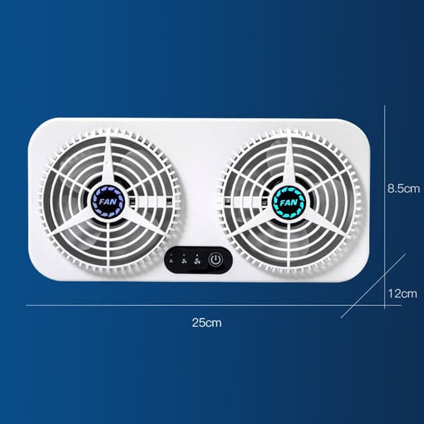 Bilkøler Biludstødningsventilator Bilvindueskøler 25x12x8.5cm