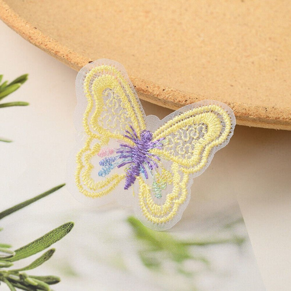 Butterfly Cloth Patches Butterfly Broderade spetskläder Mixed Color