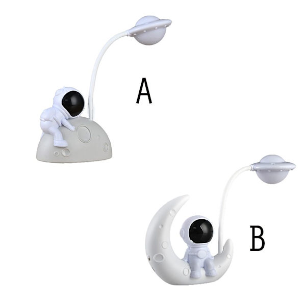 Spaceman Moon Lamp Astronaut LED-pöytälamppu B B