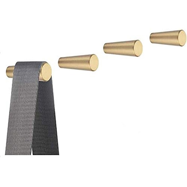 4Pak Guld Messing Dekorative Vægkroge Håndklædekrog L-FORMET L-shaped