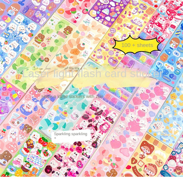 100 stk Sticker Set Pack Laser Cute Stickers D D D