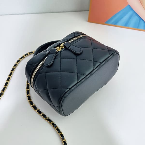 Plaid Chain Bag Mini Diamond Bag HVIT White