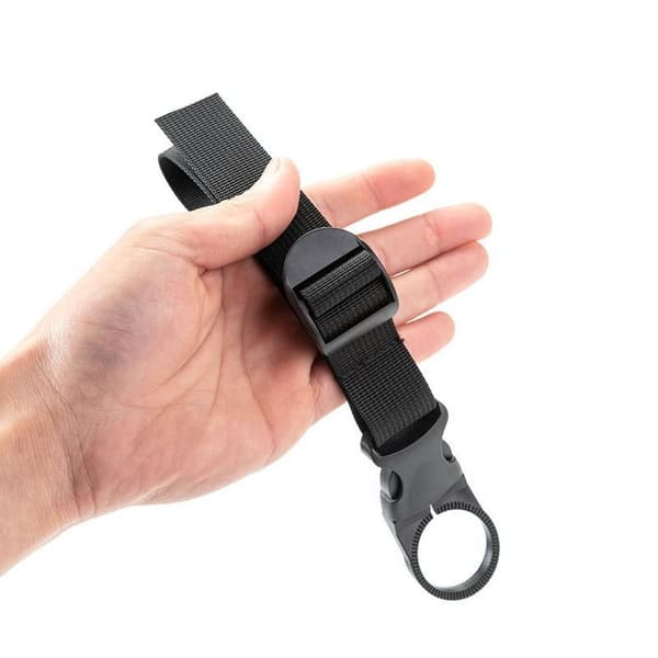 2 stk Molle Webbing Karabinhage Rygsæk Spænde Fastgør Quickdraw Black