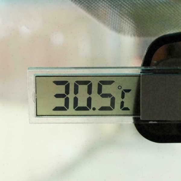 Elektronisk bilur LCD-display Termometer Sugekopur