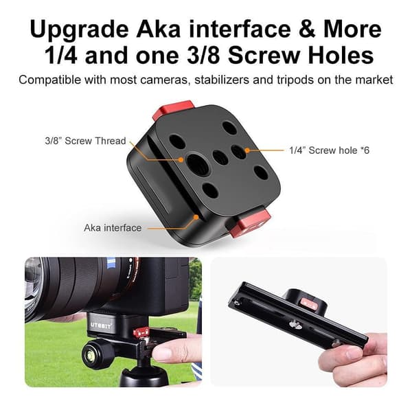 Hurtigutløserplate Kameramonteringsadapter Tripod Kulehode