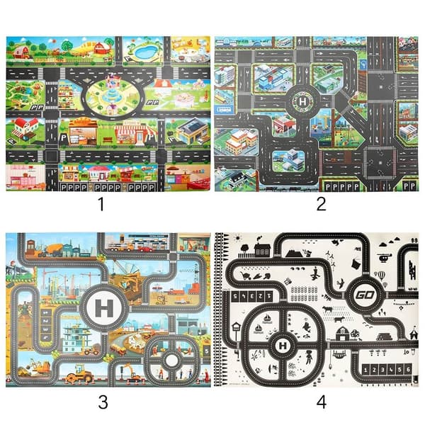 Kids Game Carpet Traffic Map Mat 4 4 4