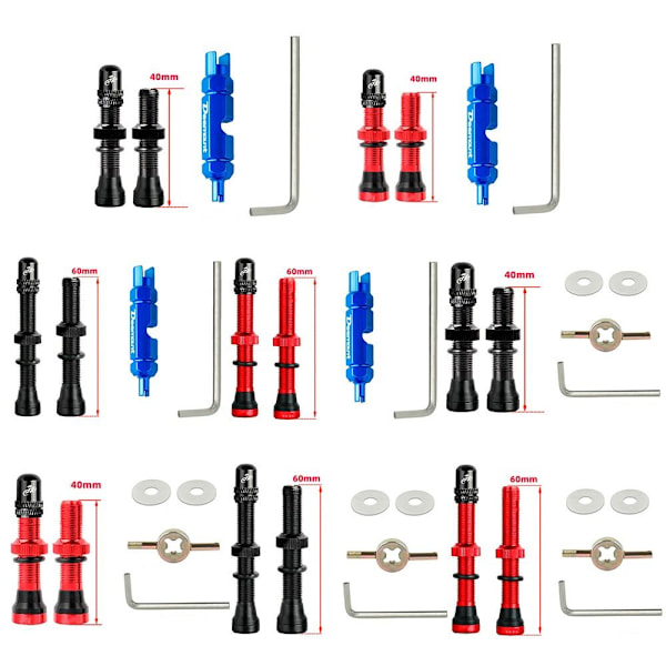 2stk For SchraderA/V-ventiler Amerikansk ventil SVART 60MMSETT 2 SETT 2 Black 60mmSet 2-Set 2