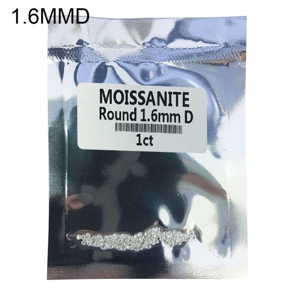 Ekte Moissanite Diamant Mossanite Løs stein 1,6MMD 1,6MMD 1.6mmD