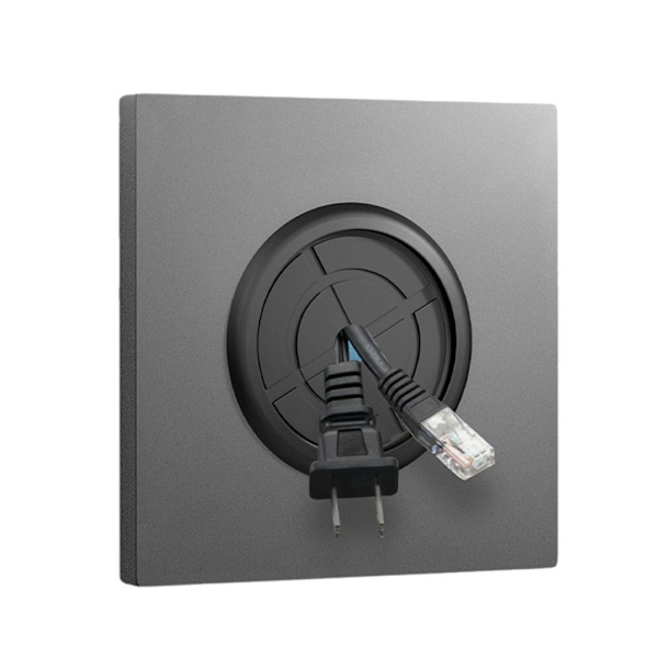 Väggpanel Blank Kabeluttag Panel GRÅ 35MM grey 35mm