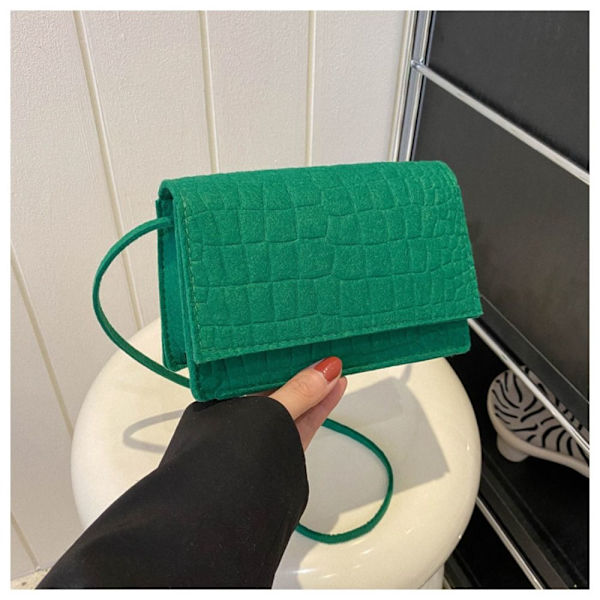 Crossbody Tasker Filt Skuldertaske GRØN green