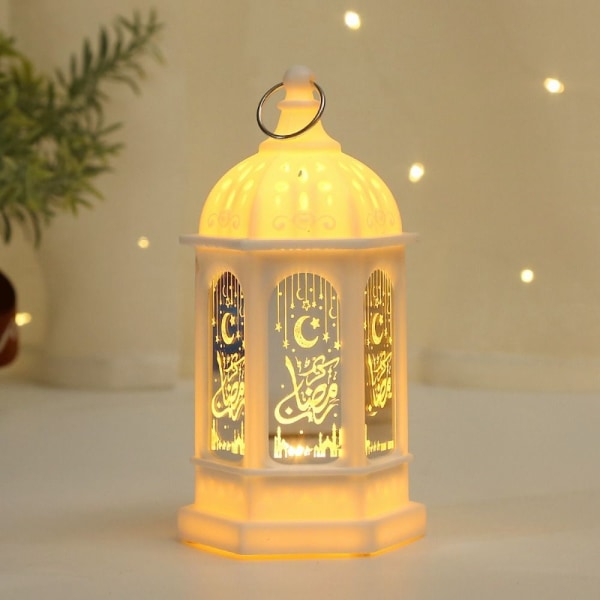 EID Mubarak Lighting Ornament Bärbar LED Palace Lantern Red