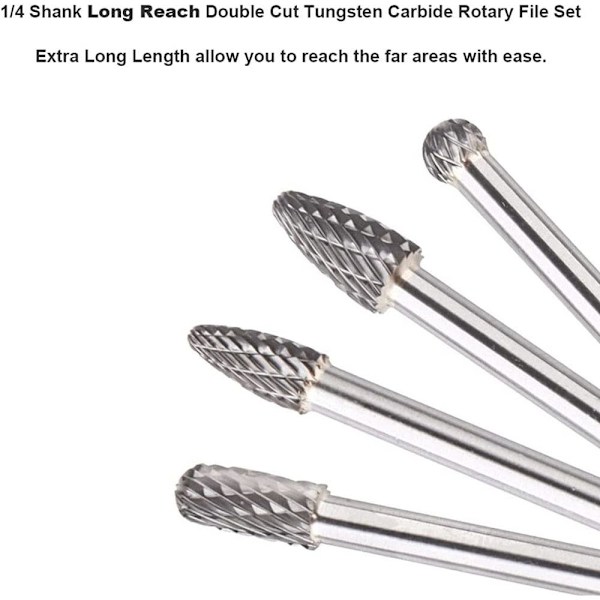 4-pack Karbidfrässet, Rotationsfilset, Slipfräsar