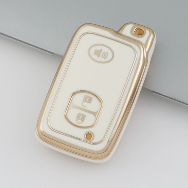 Bilnøkkeletui Nøkkelvesken Deksel HVIT 3 KNAPP-B 3 KNAPP-B White 3 Button-B-3 Button-B
