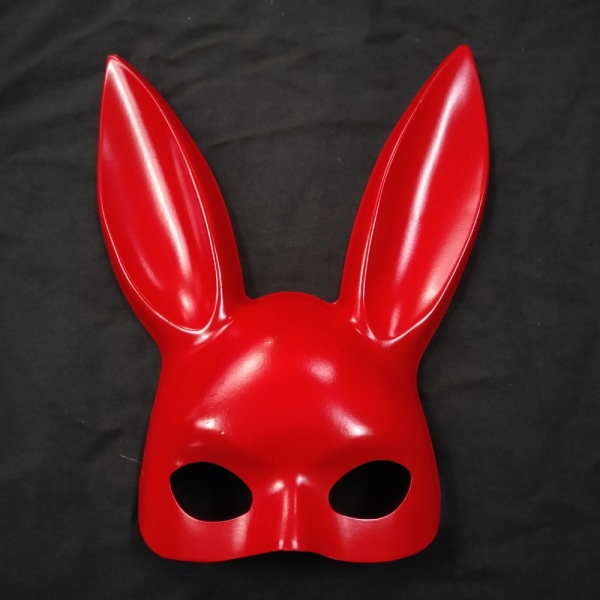 Bunny Mask Ansikte Lång ROSA RÖD rose red
