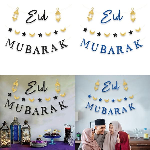 Ramadan Kareem -lippu Eid Mubarak -koristelippu