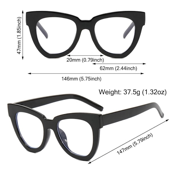 Eye Eyeglasses Anti Blue Light Briller CLEAR GRAY CLEAR GRAY Clear Gray