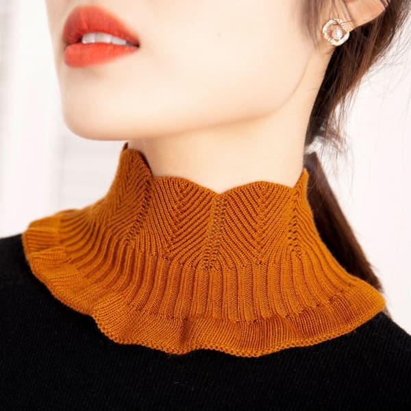 Vinter Neck Wrap Fake Collar Pullover KAFFE coffee