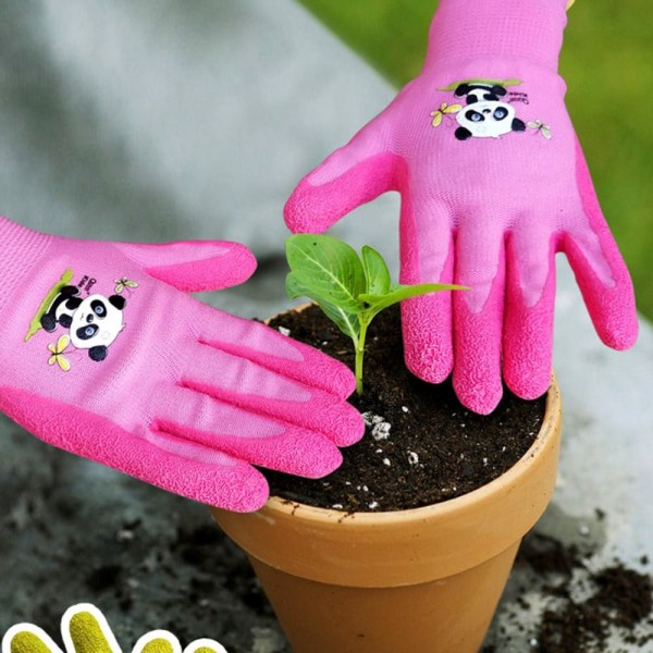 Lasten työkäsineet Lasten puutarhakäsine PINK M M Pink M-M