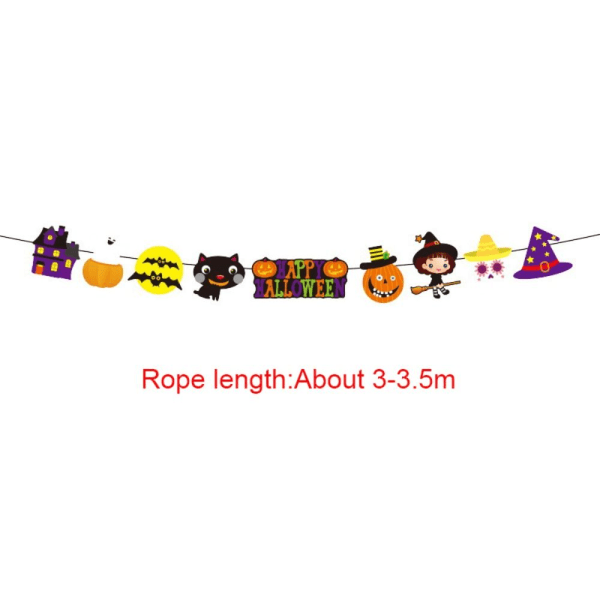 2kpl Halloween-banneri taustakoristeriipus STYLE 3 STYLE 3 Style 3