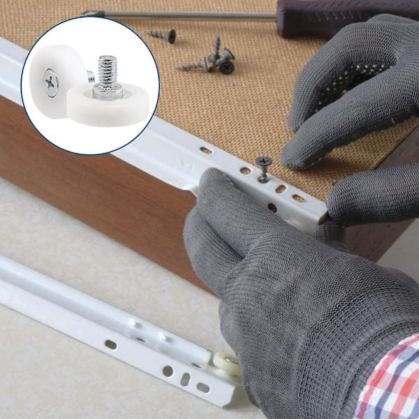 10 Stk Diameter Leje Nylon Skuffe Gliderulle