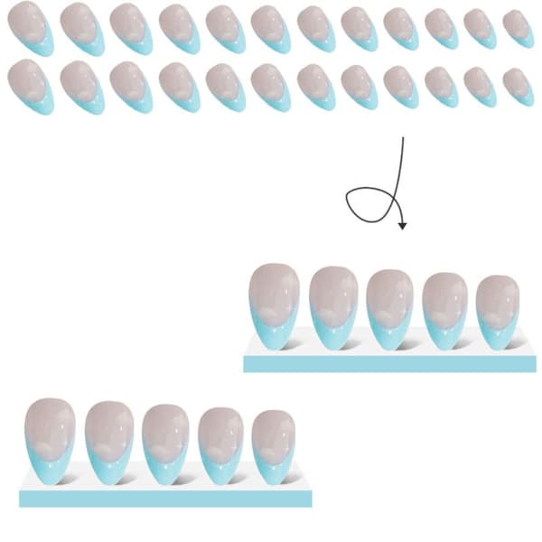 False Nails Long Almond 1 1 1