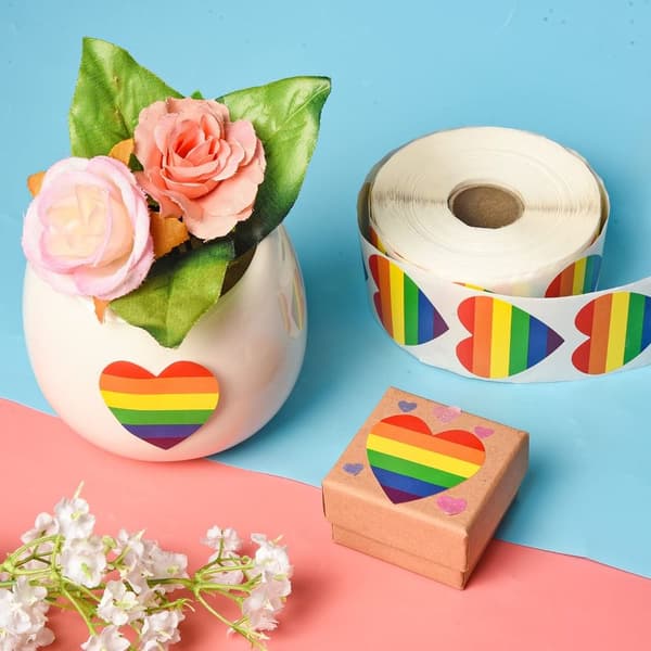 2 Rolls Rainbow Stickers Sticker Roll Roll Tape