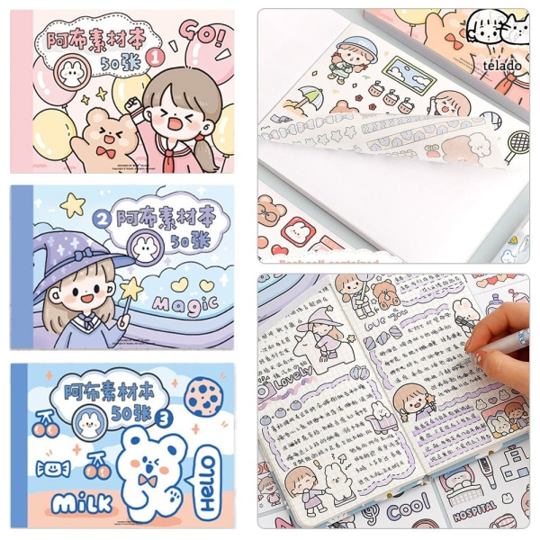 Cute Material Handbook Stickers Diy Cartoon
