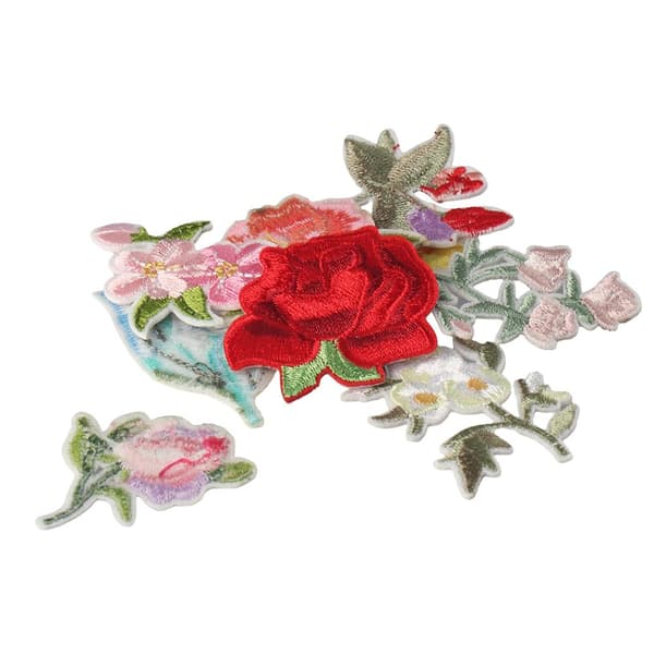 Mini Blomster Strygemærker Broderede Mærker