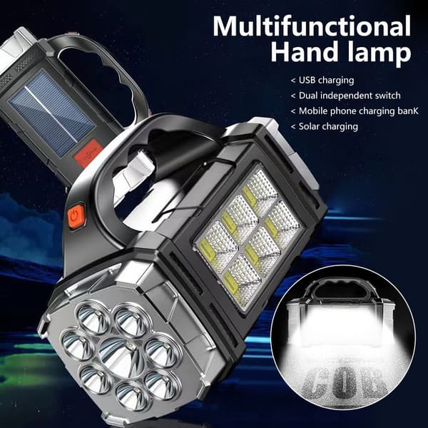 LED-lommelykt USB oppladbart lys SØLV silver