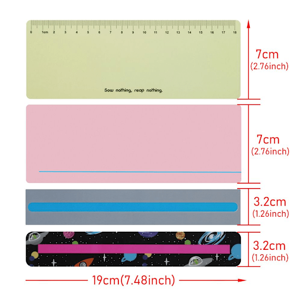 8 st/ Set Färgglada plastbokmärken Läsguide STYLE 1 STYLE 1 Style 1