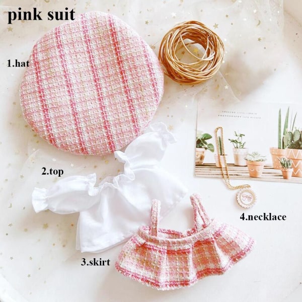 Dockkläder Leksakskläder ROSA DRÄKT pink suit-suit