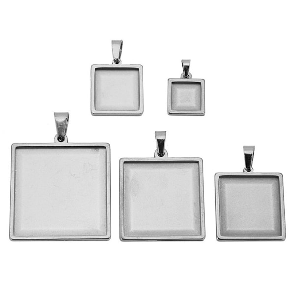 5 st Cabochon Base Bezel Smycken 6 6 6