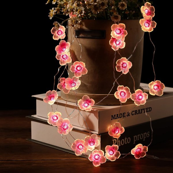Cherry Blossom Light String Gårdslampe String ROSA pink