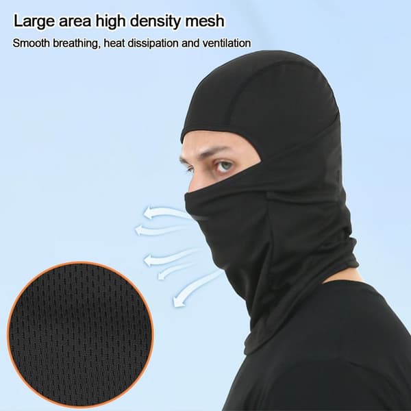 Full Face Hætte Cykel Balaclava SORT black