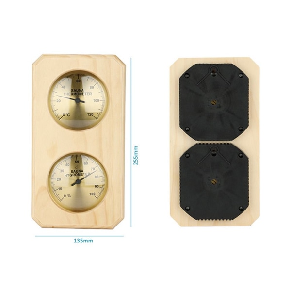 Vægmonteret termo-hygrometer Termometer hygrometer Vertically