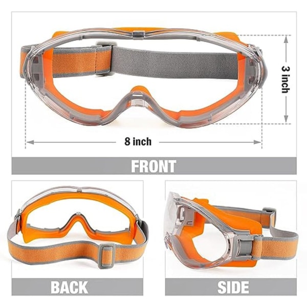 Sikkerhedsbriller Beskyttelsesbriller ORANGE orange