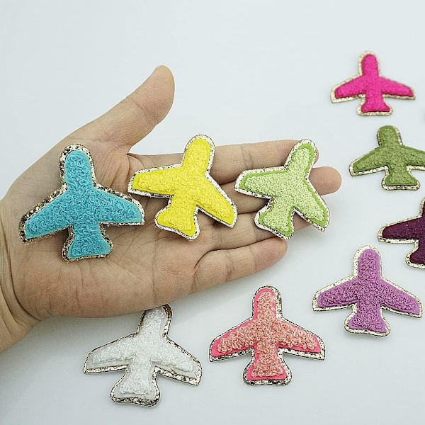 12 kpl Airplane Iron on Patch -kirjontakuvioita