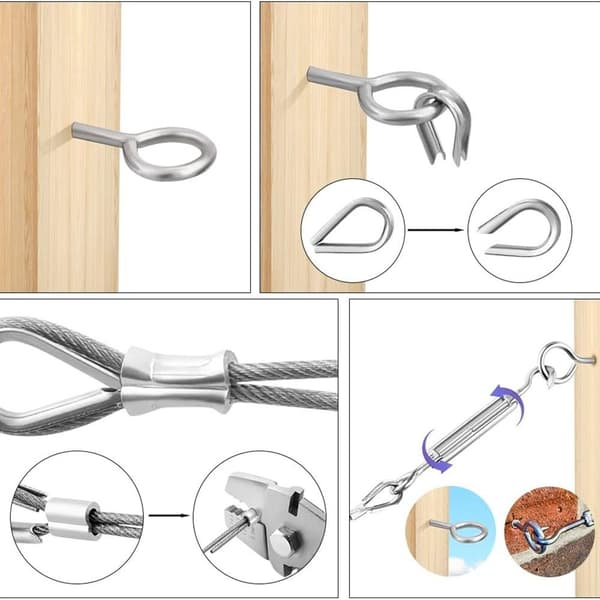 Wire Trellis Kit Kabler Wire Rope Kit String Light Hanging Kit