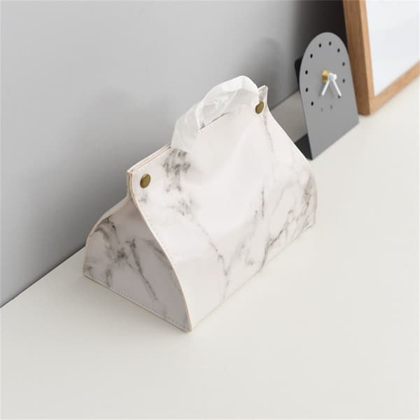Marble Pattern Tissue Box Vävnadshållare SVART black